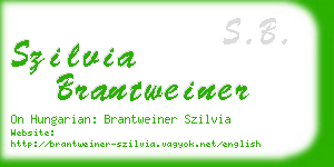 szilvia brantweiner business card